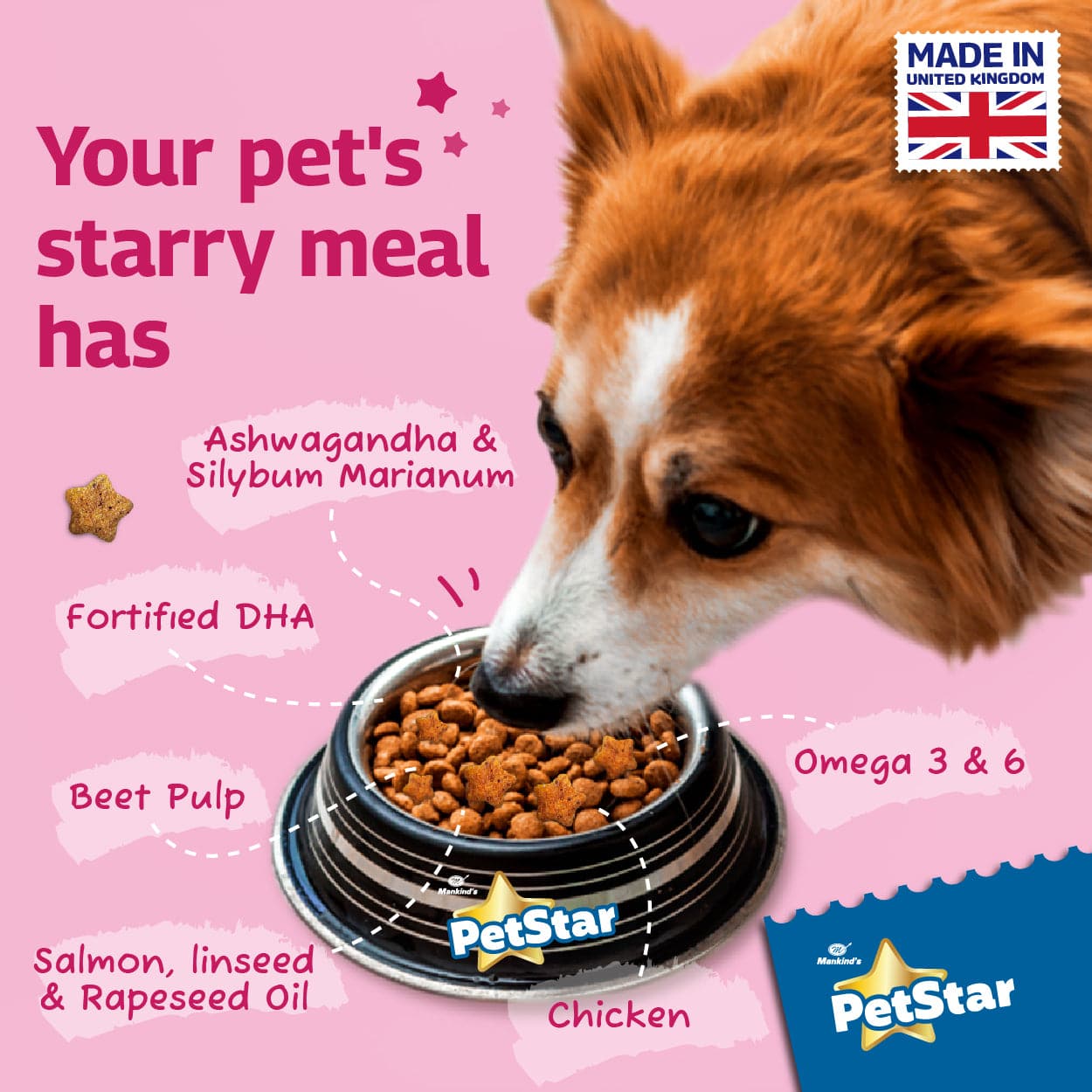 Mankind Petstar Meat and Wheat Dry Food (BOGO) and JerHigh Roasted Duck in Gravy Wet Food for Dogs Combo