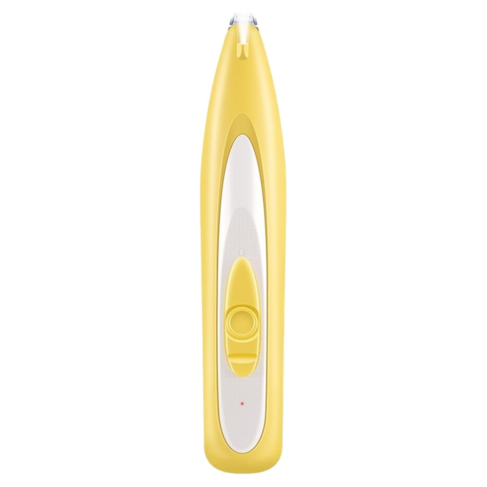 Petvogue LED Rechargeable Paw and Face Hair Trimmer for Dog and Cats (Yellow) Both-Grooming Supplies Pet Vogue