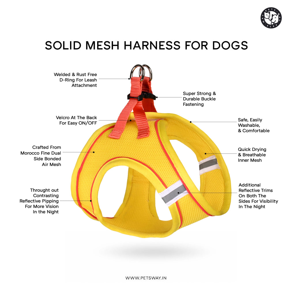 Pets Way Air Mesh Harness for Puppies & Small Dogs (Blue) Dogs-Collar, Leashes, harnesses Pets Way