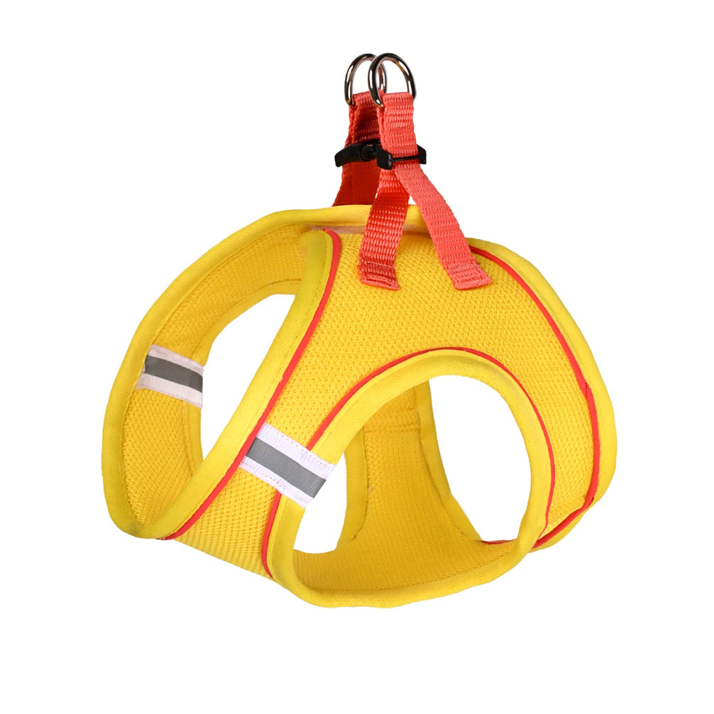 Pets Way Air Mesh Harness for Puppies & Small Dogs (Yellow) Dogs-Collar, Leashes, harnesses Pets Way XS