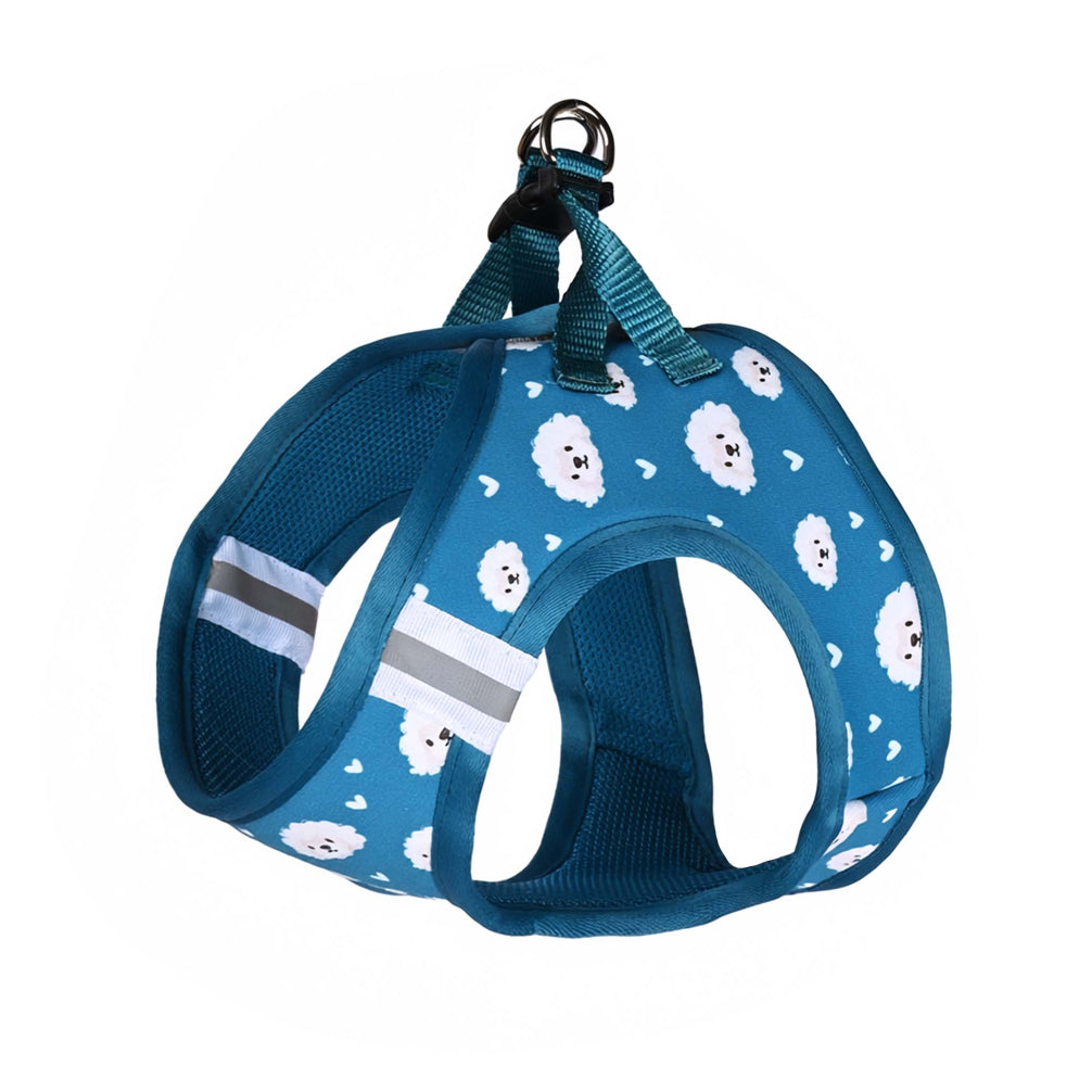 Pets Way Floof Air Mesh Printed Harness for Puppies and Small Dogs Dogs-Collar, Leashes, harnesses Pets Way XS