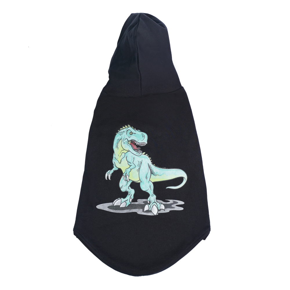 Petsnugs Dino Snug Hoodie for Dogs and Cats (Black) Both-Clothing & Accessories Petsnugs Dropship M