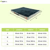 Petter World Orthopedic Memory Foam Bed With Large Sleep Surface for Dogs (Bottle Green) Both-Bedding, Mats & Travel Supplies Petter World Dropship