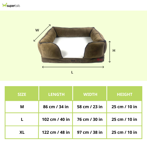 Petter World Ultra Luxury Micro Fur Orthopedic Sofa Bed for Dogs (Mocha Brown)