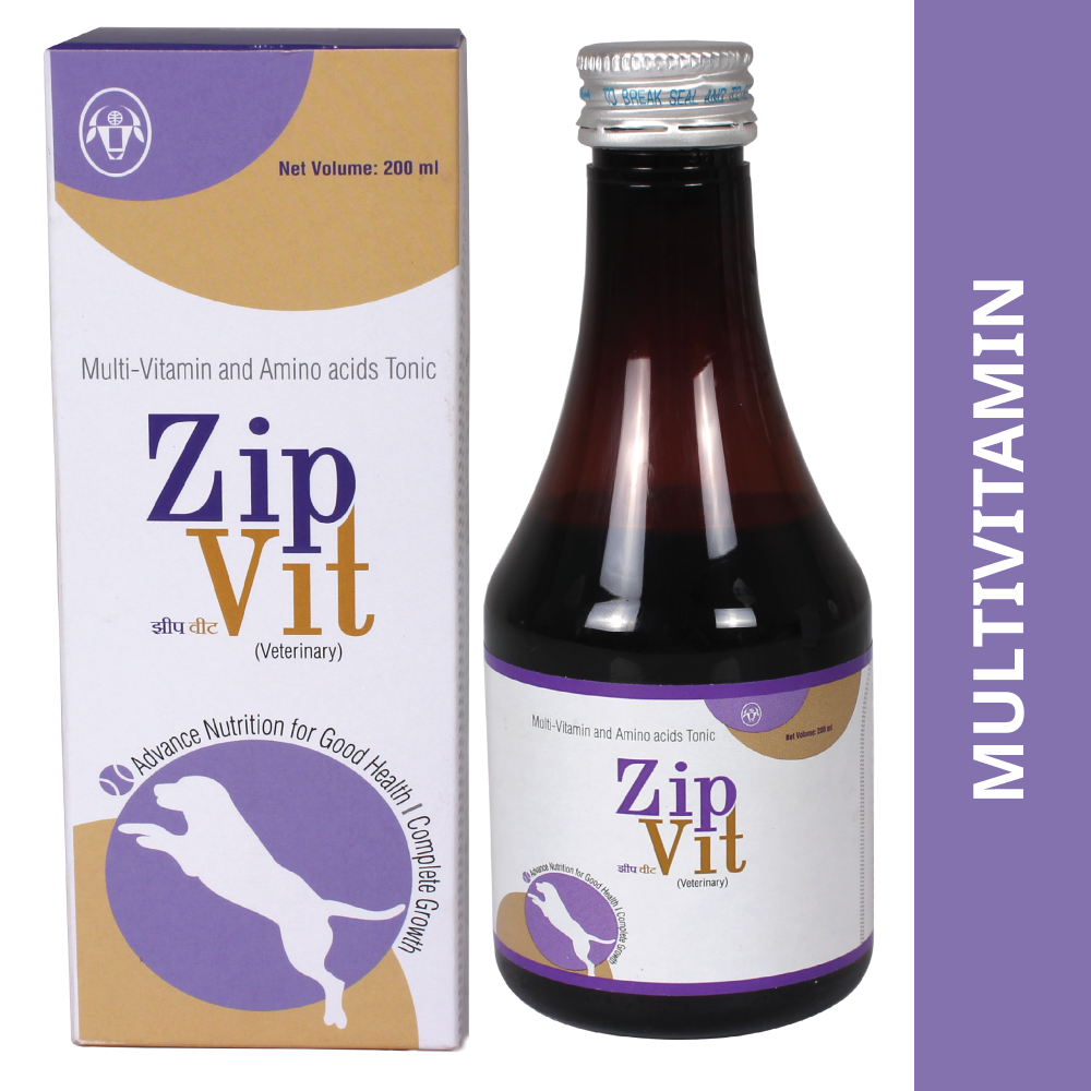 Order the Intas Zipvit Multi Vitamin Supplement for Dogs and Cats - 200mL Online at Supertails.