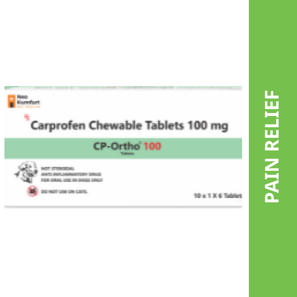 Neo Kumfurt CP Ortho 100mg (Carprofen) Tablets for Dogs (pack of 6 tablets)