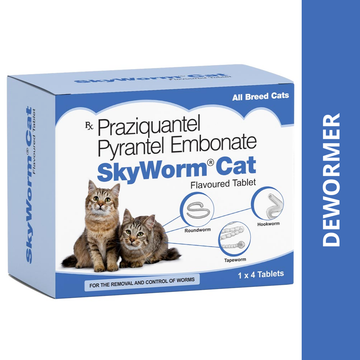 Skyec Skyworm Cat Deworming Tablet (pack of 4 tablets)