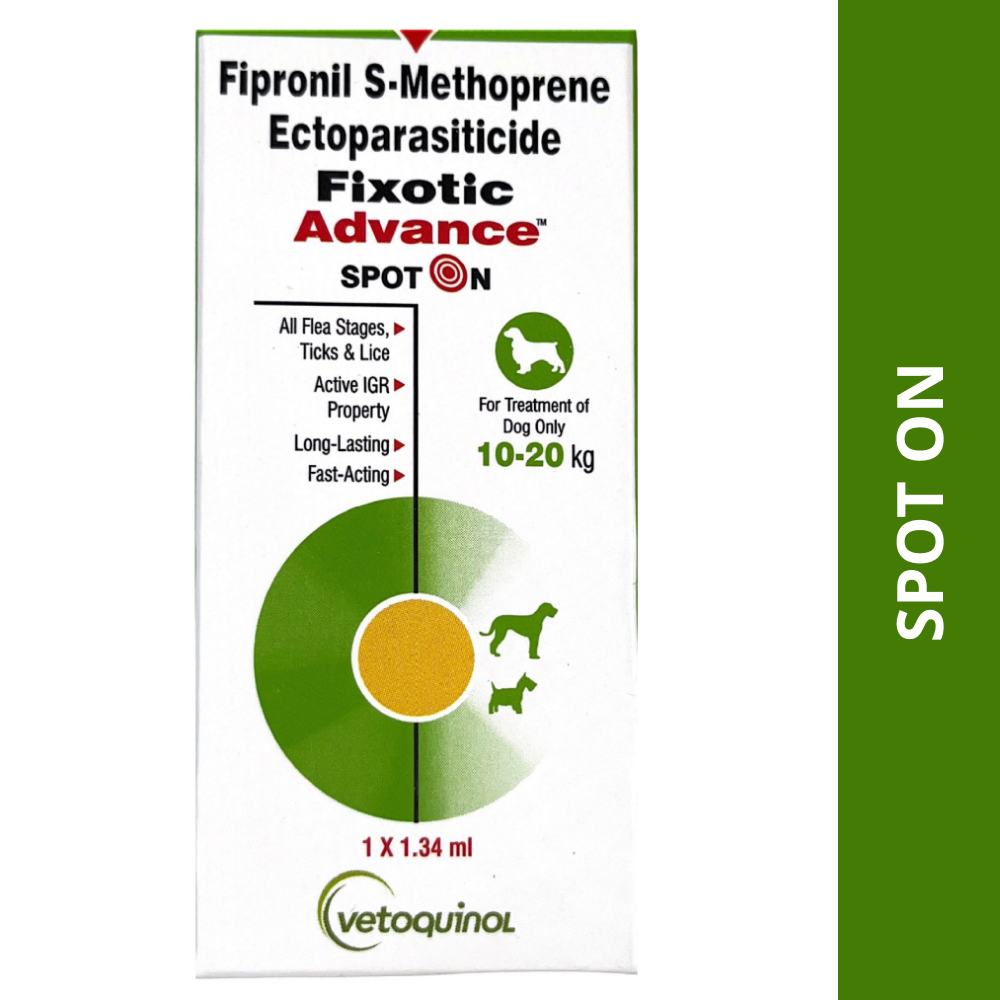 Vetoquinol Fixotic Advance (Fipronil) Tick & Flea Control Spot On for Dogs