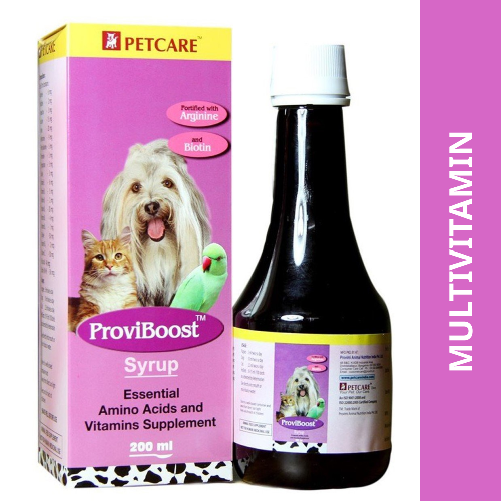 Petcare Proviboost Syrup Essential Amino Acids and Vitamin Supplements for Dogs and Cats Both-Pharmacy Petcare Pharmacy 200mL