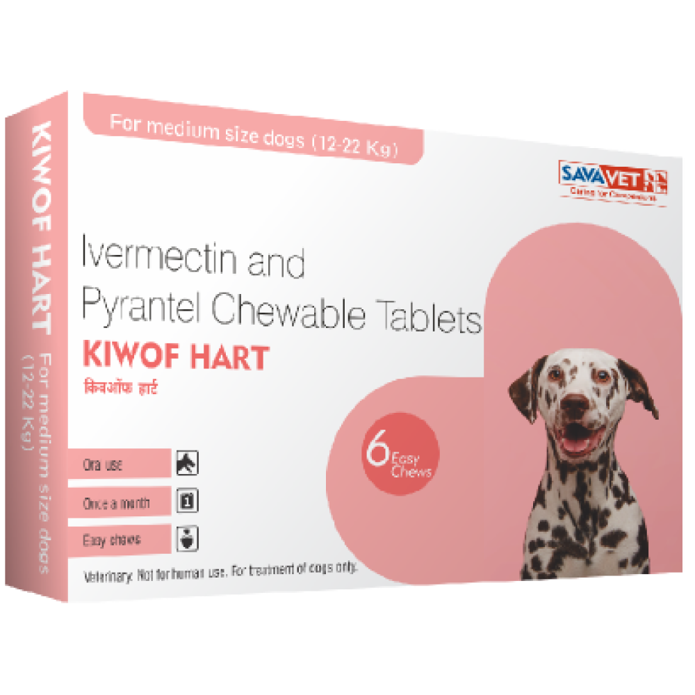 Buy Savavet Kiwof Hart Deworming Tablet for Dogs Online | Supertails