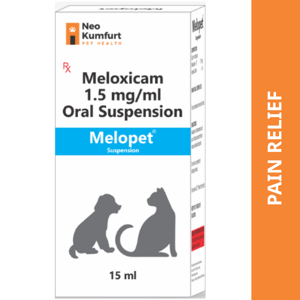 Neo Kumfurt Melopet (Meloxicam) Oral Suspension for Dogs and Cats (15ml)