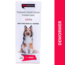 Ek Tek Wormtek Deworming Tablets for Dogs (pack of 10 tablets)