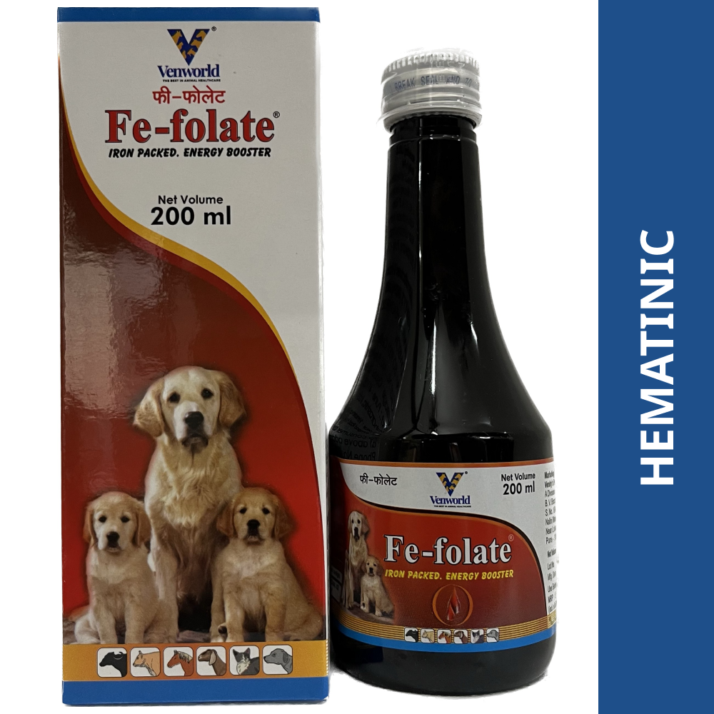 Venkys Fe Folate Syrup for Dogs and Cats (200ml)