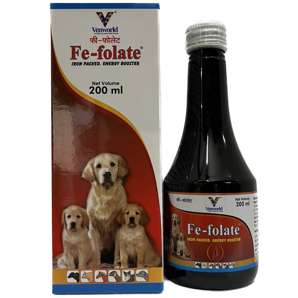 Venkys Fe Folate Syrup for Dogs and Cats 200ml