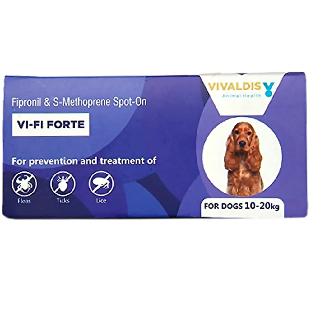 Vivaldis Vi-Fi Forte Tick and Flea Control Spot On for Dogs