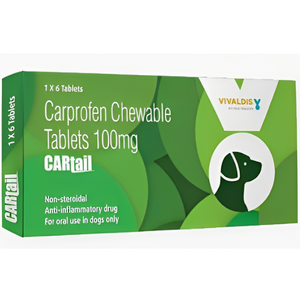 Vivaldis Cartail 100mg (Carprofen) Tablet for Dogs (pack of 6 tablets)