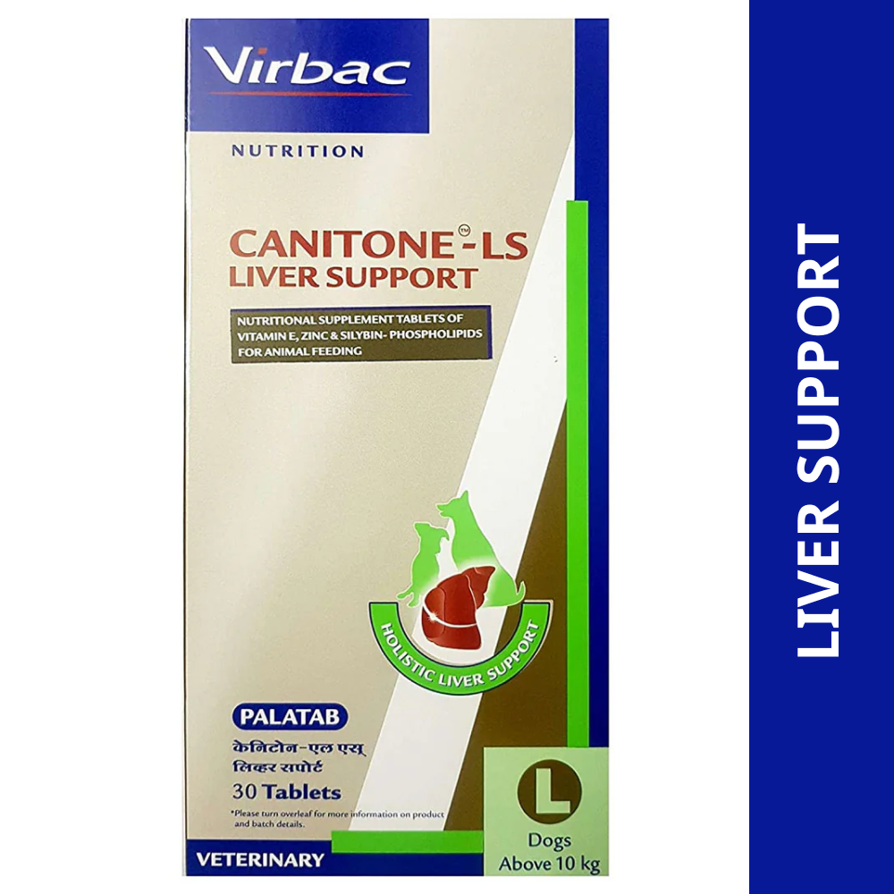 Virbac Canitone LS Liver Support Tablets for Dogs (Pack of 30 tablets)