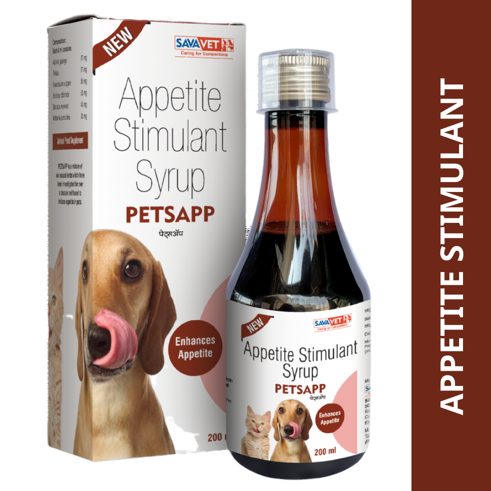 Savavet Petsapp Syrup Appettite Stimulant for Dogs & Cats (200ml) Both-Pharmacy Savavet Pharmacy