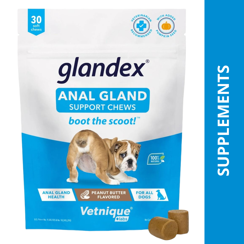 Vetnique Glandex Anal Gland Supplement for Dogs (30 Soft Chews)