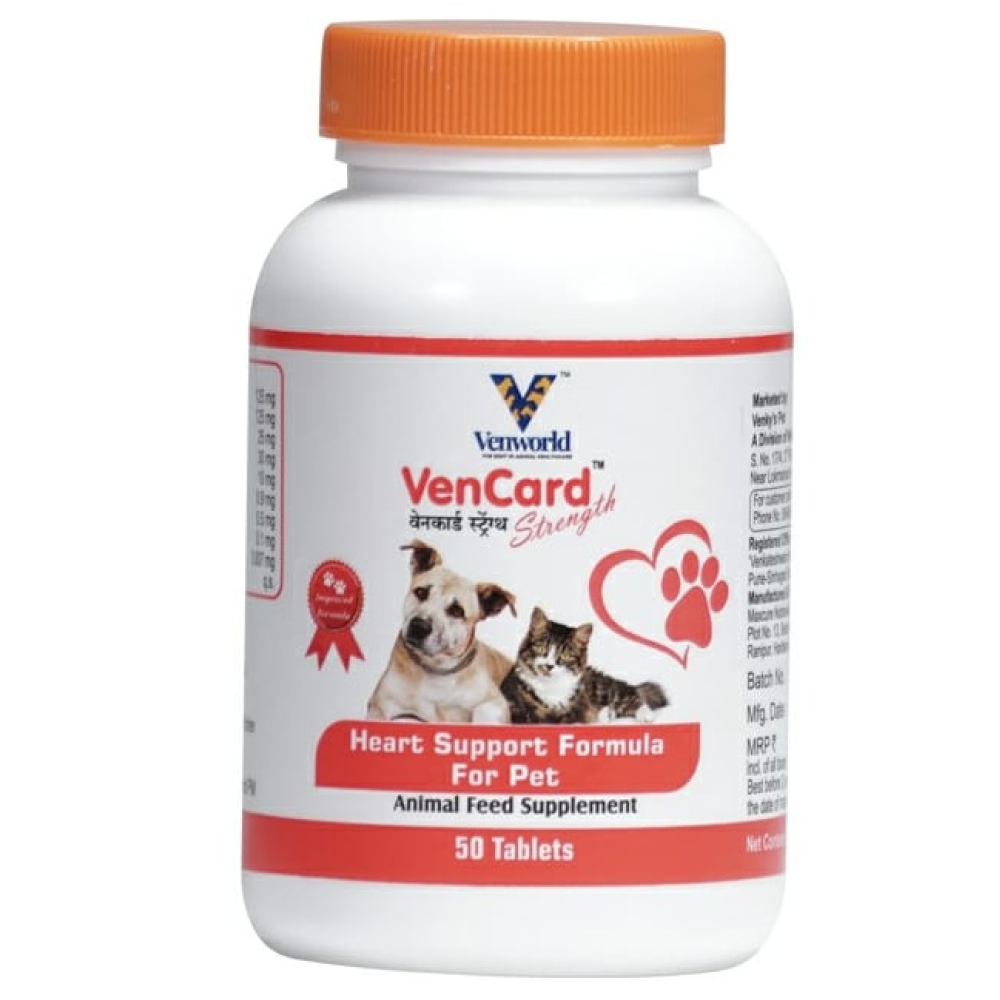 Venkys Vencard Tablet for Dogs and Cats (pack of 50 tablets)