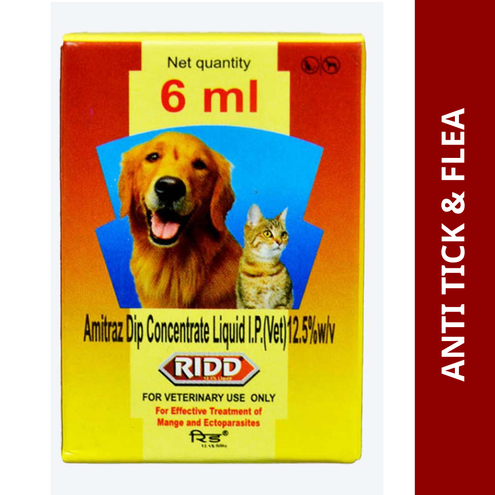 Petcare Ridd (amitraz) Anti Tick & Flea Solution For Dogs