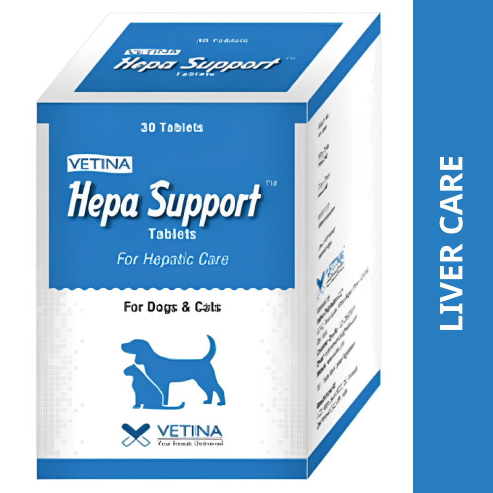 Vetina Hepa Support for Dogs and Cats (pack of 30 tablets)