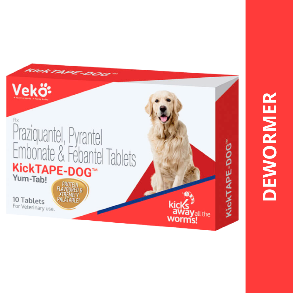 Veko Kicktape Dog Deworming Tablet (pack of 10 tablets)