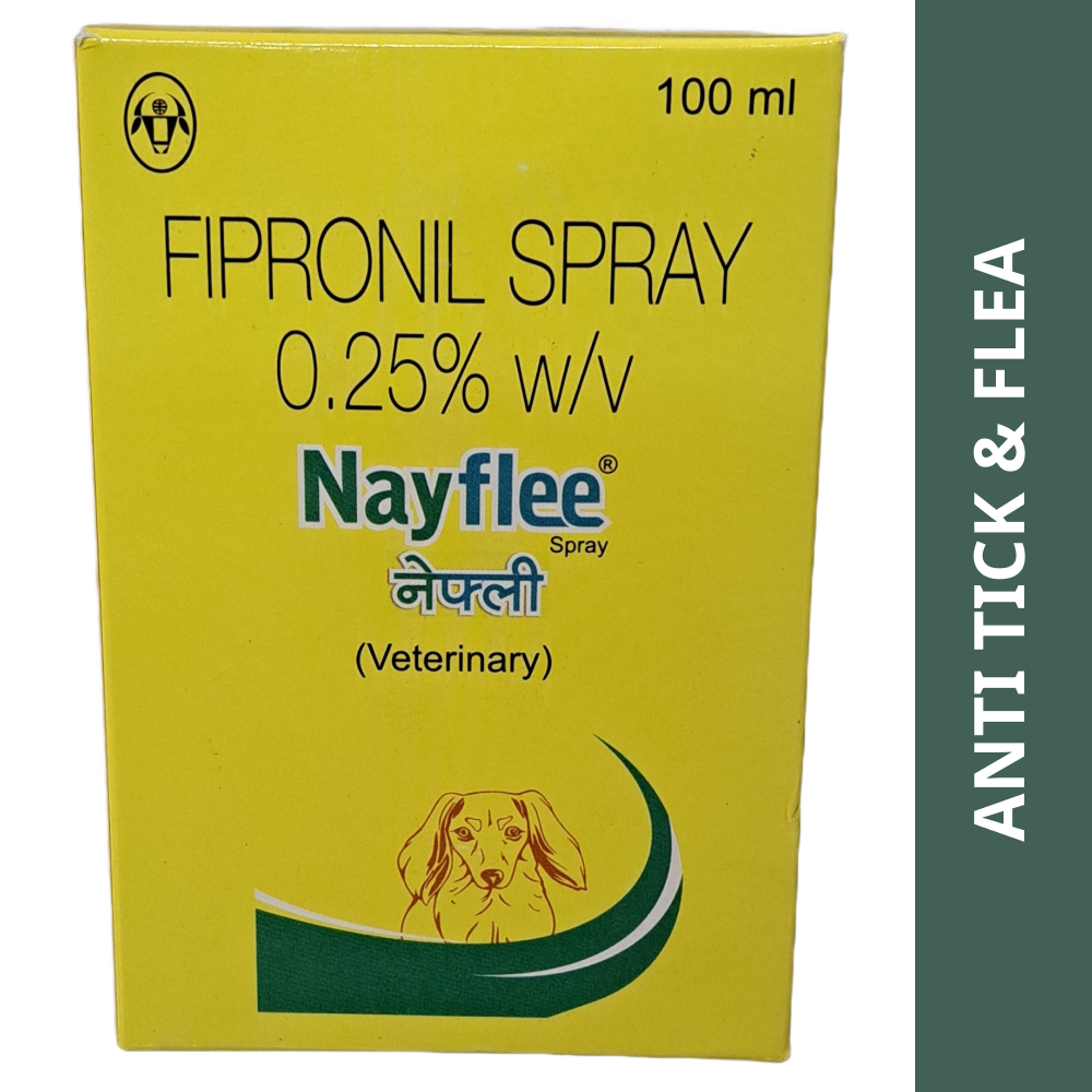 Intas Nayflee Fipronil Spray for Dogs and Cats (100ml)