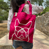 Talking Dog Club Dog Face Carry All Tote Bag for Women (Pink) Pet Parent-Clothing & Accessories Talking Dog Club Dropship 14x16in