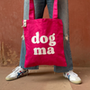 Talking Dog Club Dog Ma Carry All Tote Bag for Women (Pink) Pet Parent-Clothing & Accessories Talking Dog Club Dropship 14x16in
