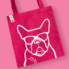 Talking Dog Club Dog Face Carry All Tote Bag for Women (Pink) Pet Parent-Clothing & Accessories Talking Dog Club Dropship