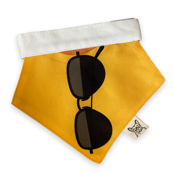 Talking Dog Club Beach Buns Bandana for Dogs and Cats (Yellow)