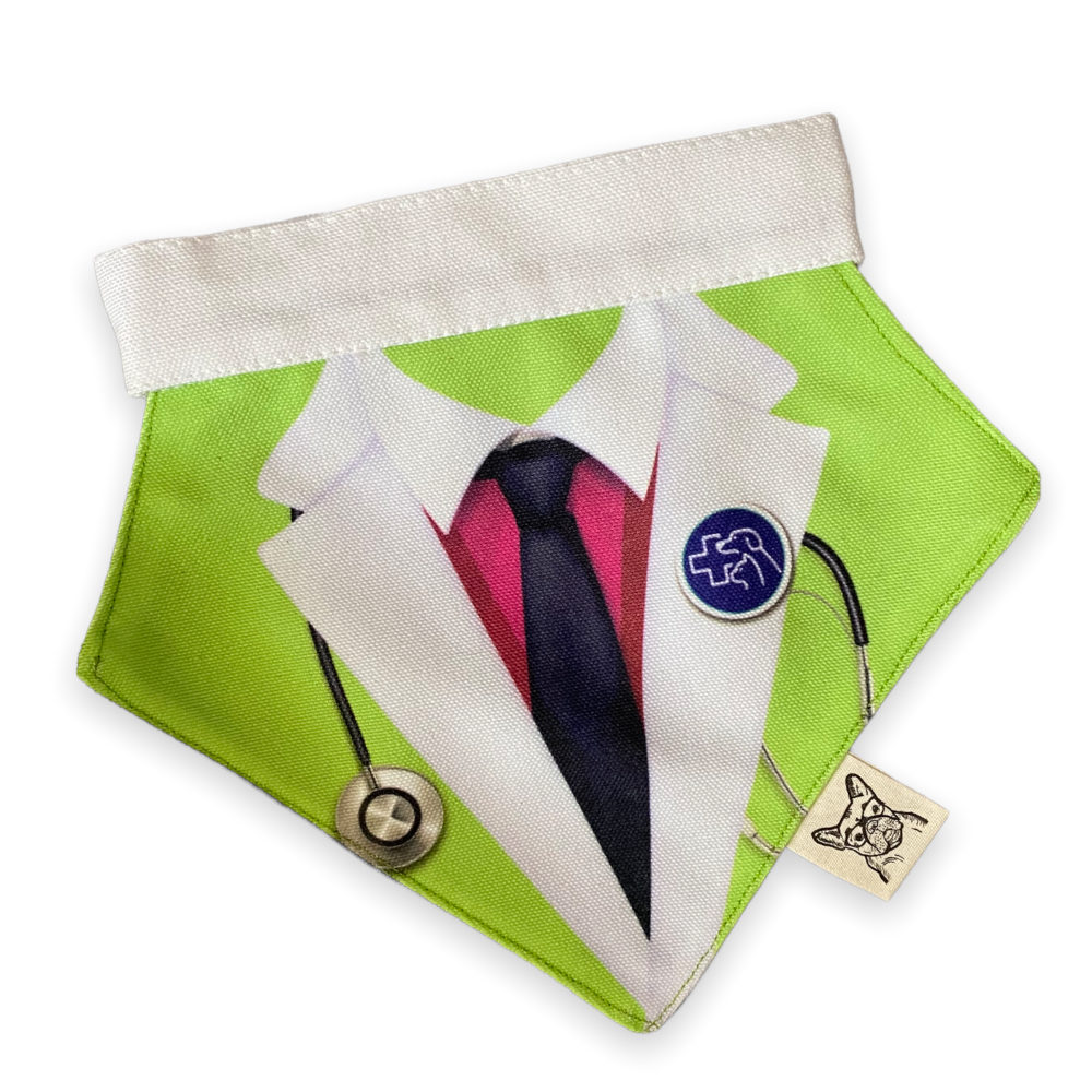 Talking Dog Club Doctor Bandana for Dogs and Cats (Brown) Dogs-Clothing & Accessories Talking Dog Club Dropship