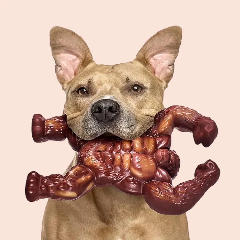Talking Dog Club Gorilla Nylon Bone Heavy Chew Toy for Dogs (Brown) Dogs-Toys Talking Dog Club Dropship
