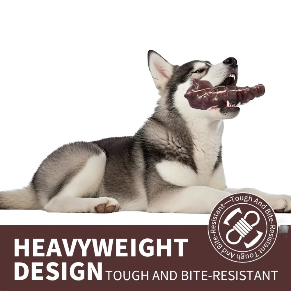 Talking Dog Club Rhino Nylon Bone Heavy Chew Toy for Dogs (Brown) Dogs-Toys Talking Dog Club Dropship