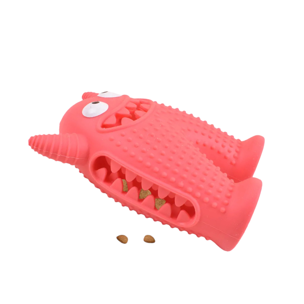 Talking Dog Club Monster Tough Rubber Toy for Dogs and Cats (Pink) Dogs-Toys Talking Dog Club Dropship