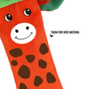 Talking Dog Club Tough Giraffe Squeaky Plush Toy for Dogs (Orange)