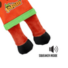 Talking Dog Club Tough Giraffe Squeaky Plush Toy for Dogs (Orange)