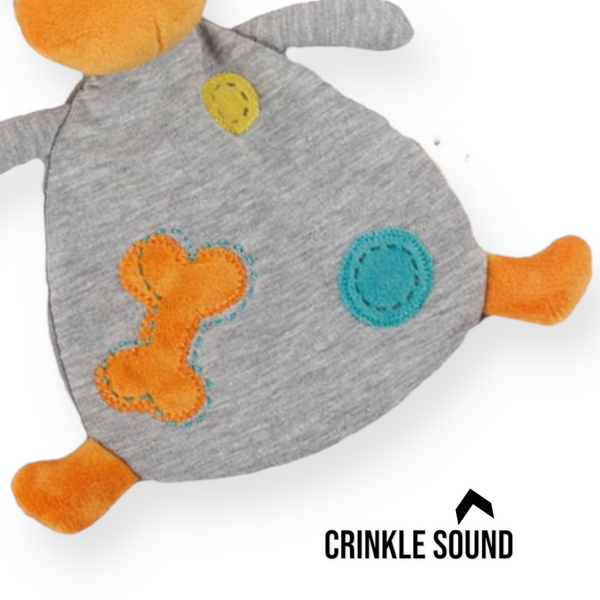 Talking Dog Club Big Belly Cow Puppy Toy for Dogs (Grey)