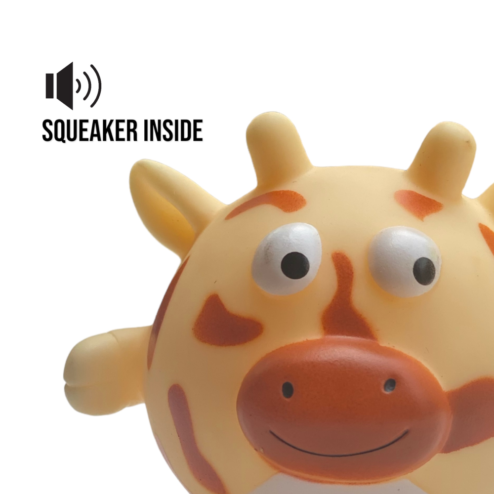 Talking Dog Club Giraffe Bouncy Ball Toy for Dogs (Orange) Dogs-Toys Talking Dog Club Dropship