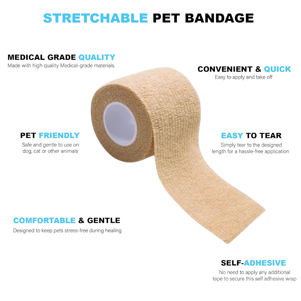 Talking Dog Club Self Adhesive Paws Wraps for Dogs (Beige) Dogs-Clothing & Accessories Talking Dog Club Dropship