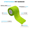 Talking Dog Club Self Adhesive Paws Wraps for Dogs (Neon Green) Dogs-Clothing & Accessories Talking Dog Club Dropship