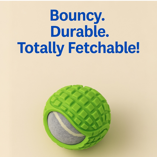 Talking Dog Club TRP Bounce Ball with Tennis Ball Toy for Dogs (Green)