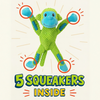 Talking Dog Club Monkey on Ropes with Multiple Squeaker Toy for Dogs (Green) Dogs-Toys Talking Dog Club Dropship