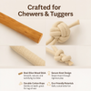 Talking Dog Club Natural Ball & Stick Tug Toy for Dogs (White and Brown) Dogs-Toys Talking Dog Club Dropship