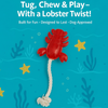Talking Dog Club Lobster with Rope Treat Dispenser Toy for Dogs (Red) Dogs-Bowls & Feeders Talking Dog Club Dropship