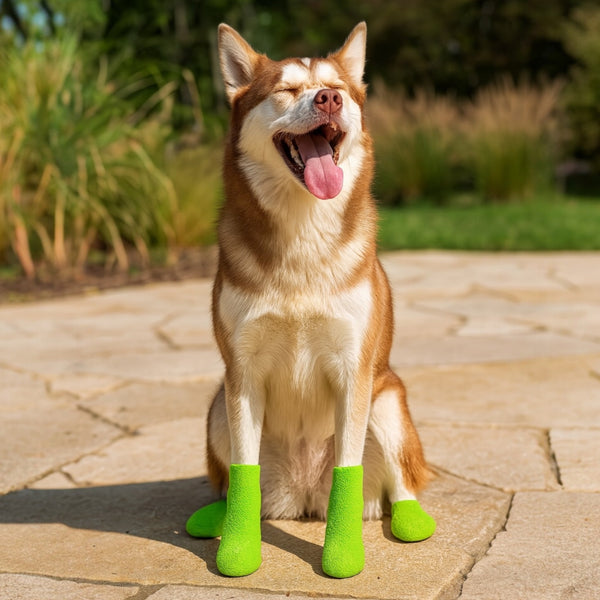 Talking Dog Club Self Adhesive Paws Wraps for Dogs (Neon Green)