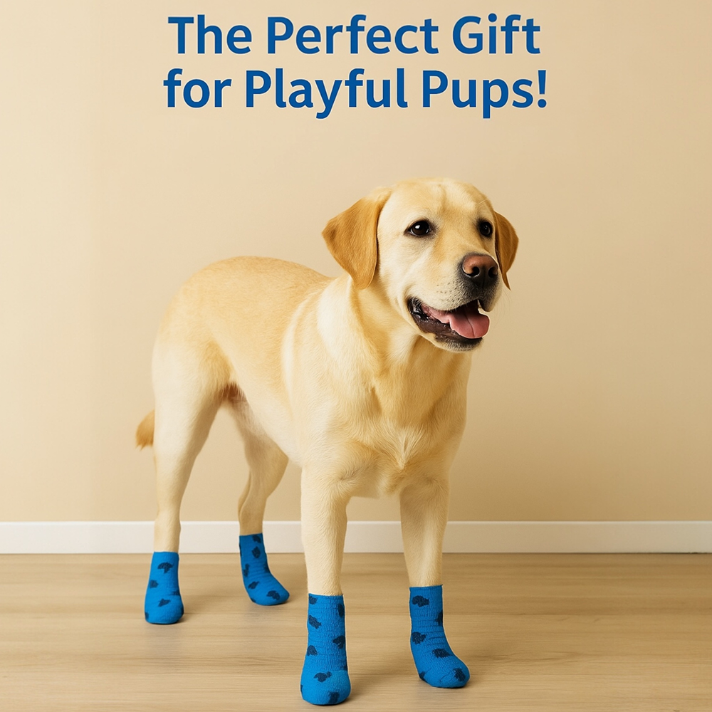 Talking Dog Club Self Adhesive Paws Wraps for Dogs (Blue Fish) Dogs-Clothing & Accessories Talking Dog Club Dropship