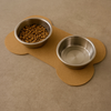 Talking Dog Club Food and Water Cork a Mat Floor for Dogs and Cats (Brown) Both-Bowls & Feeders Talking Dog Club Dropship