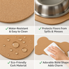 Talking Dog Club Food and Water Cork a Mat Floor for Dogs and Cats (Brown) Both-Bowls & Feeders Talking Dog Club Dropship